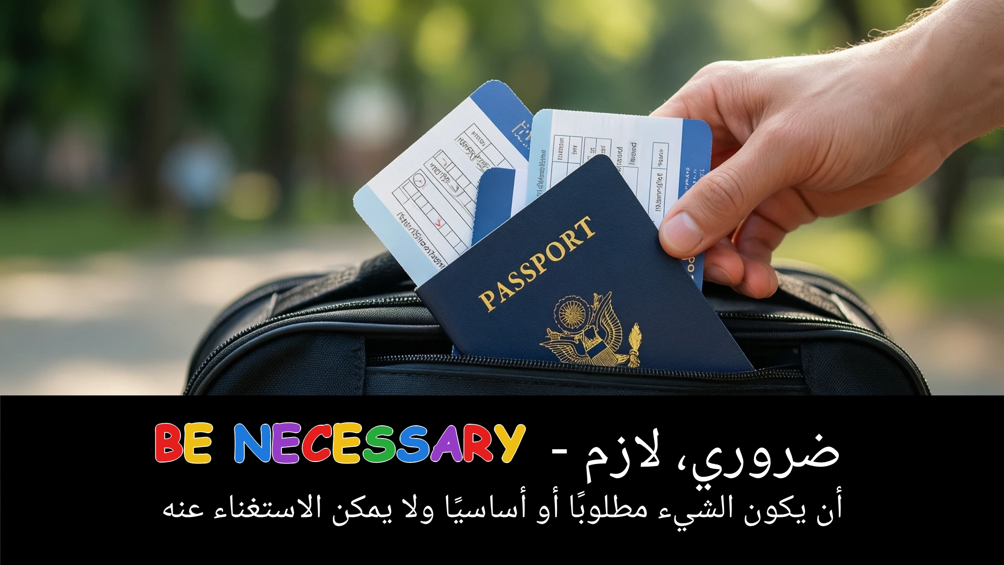 Arabic Illustration for be necessary